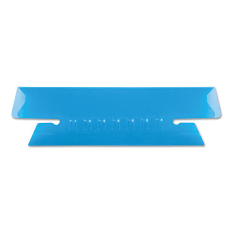 Transparent Colored Tabs For Hanging File Folders, 1-3-cut Tabs, Blue, 3.5" Wide, 25-pack