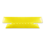 Transparent Colored Tabs For Hanging File Folders, 1-3-cut Tabs, Yellow, 3.5" Wide, 25-pack