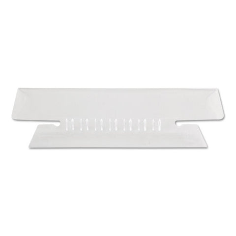 Transparent Colored Tabs For Hanging File Folders, 1-3-cut Tabs, Clear, 3.5" Wide, 25-pack