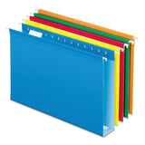 Extra Capacity Reinforced Hanging File Folders With Box Bottom, Legal Size, 1-5-cut Tab, Assorted, 25-box