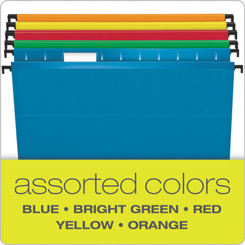 Surehook Hanging Folders, Legal Size, 1-5-cut Tab, Assorted, 20-box