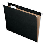 Colored Hanging Folders, Letter Size, 1-5-cut Tab, Black, 25-box