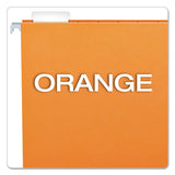 Colored Hanging Folders, Letter Size, 1-5-cut Tab, Orange, 25-box