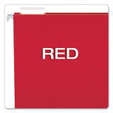 Colored Hanging Folders, Letter Size, 1-5-cut Tab, Red, 25-box