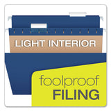 Colored Hanging Folders, Letter Size, 1-5-cut Tab, Navy, 25-box