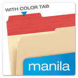 Color Tab File Folders, 1-3-cut Tabs, Letter Size, Manila, 50-box