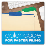 Color Tab File Folders, 1-3-cut Tabs, Letter Size, Manila, 50-box