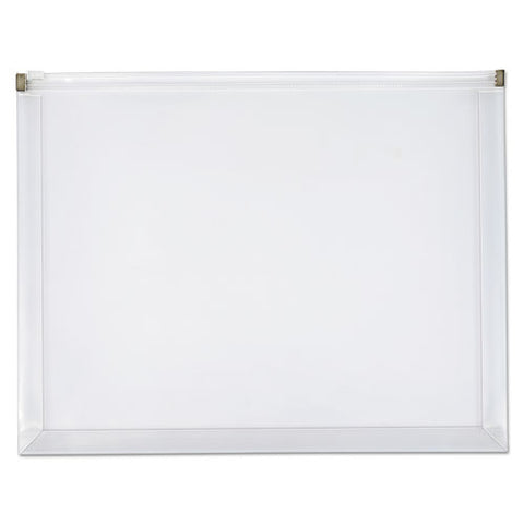 Poly Zip Envelope, Zipper Closure, 10 X 13, Clear, 5-pack