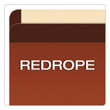 Premium Reinforced Expanding File Pockets, 5.25" Expansion, Letter Size, Red Fiber, 5-box