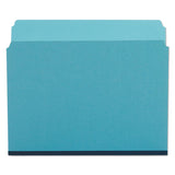 Pressboard Expanding File Folders, Straight Tab, Letter Size, Blue, 25-box