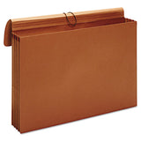 Expanding Wallet, 3.5" Expansion, 1 Section, Tabloid Size, Brown
