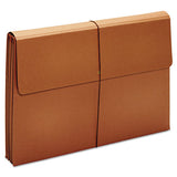 Expanding Wallet, 3.5" Expansion, 1 Section, Tabloid Size, Brown