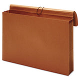 Expanding Wallet, 3.5" Expansion, 1 Section, Tabloid Size, Brown