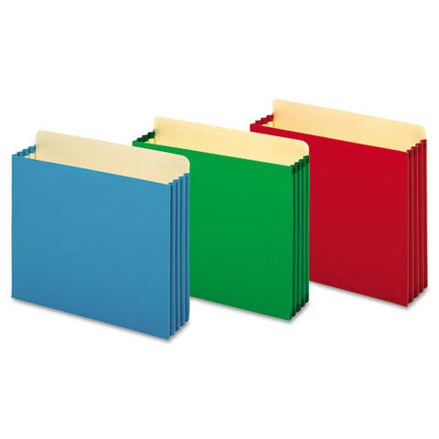 File Cabinet Pockets, 3.5" Expansion, Letter Size, Blue, 10-box