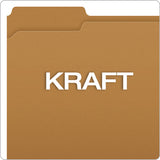 Kraft Folders With One Fastener, 1-3-cut Tabs, Letter Size, Kraft, 50-box
