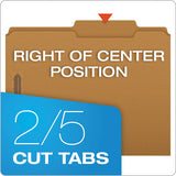 Kraft Folders With Two Fasteners, 2-5-cut Tabs, Right Of Center, Letter Size, Kraft, 50-box