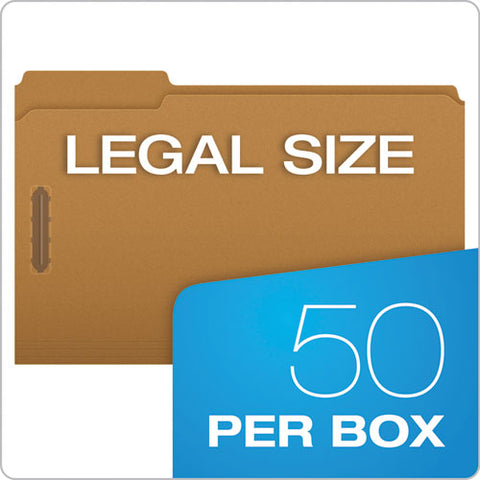 Kraft Folders With Two Fasteners, 1-3-cut Tabs, Legal Size, Kraft, 50-box