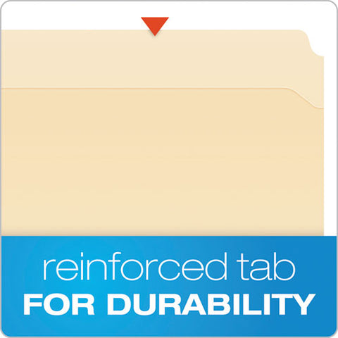 Manila Folders With One Fastener, Straight Tab, Letter Size, 50-box