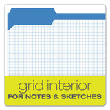 Double-ply Reinforced Top Tab Colored File Folders, 1-3-cut Tabs, Letter Size, Blue, 100-box