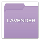 Double-ply Reinforced Top Tab Colored File Folders, 1-3-cut Tabs, Letter Size, Lavender, 100-box