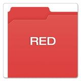 Double-ply Reinforced Top Tab Colored File Folders, 1-3-cut Tabs, Letter Size, Red, 100-box