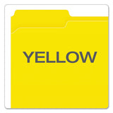 Double-ply Reinforced Top Tab Colored File Folders, 1-3-cut Tabs, Letter Size, Yellow, 100-box