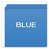 Double-ply Reinforced Top Tab Colored File Folders, Straight Tab, Letter Size, Blue, 100-box