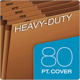 Heavy-duty Expanding File, 31 Sections, 1-3-cut Tab, Letter Size, Redrope