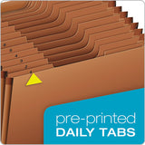 Heavy-duty Expanding File, 31 Sections, 1-3-cut Tab, Letter Size, Redrope