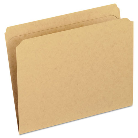 Dark Kraft File Folders With Double-ply Top, Straight Tab, Letter Size, Kraft, 100-box