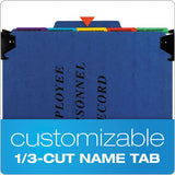 Hanging Style Personnel Folders, 1-3-cut Tabs, Center Position, Letter Size, Blue
