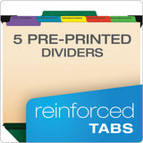 Hanging Style Personnel Folders, 1-3-cut Tabs, Center Position, Letter Size, Green