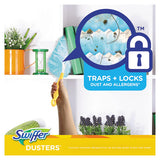 Dusters Starter Kit, Dust Lock Fiber, 6" Handle, Blue-yellow, 6-carton