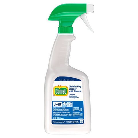 Disinfecting Cleaner With Bleach, 32 Oz, Plastic Spray Bottle, Fresh Scent, 6-carton