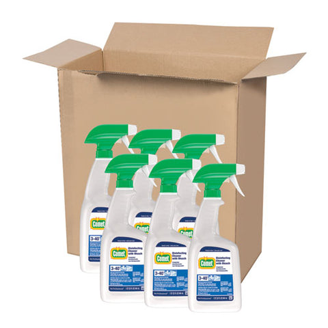 Disinfecting Cleaner With Bleach, 32 Oz, Plastic Spray Bottle, Fresh Scent, 6-carton