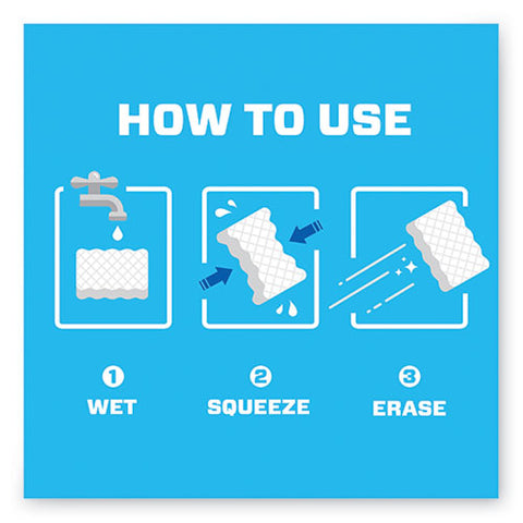 Magic Eraser, 2 3-10 X 4 3-5 X 1, White, 6-pack, 6 Pack-carton