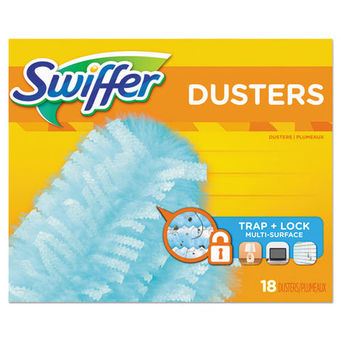 Dusters Refill, Fiber Bristle, Light Blue, 18-box