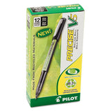 Precise V5 Begreen Stick Roller Ball Pen, 0.5mm, Black Ink-barrel, Dozen