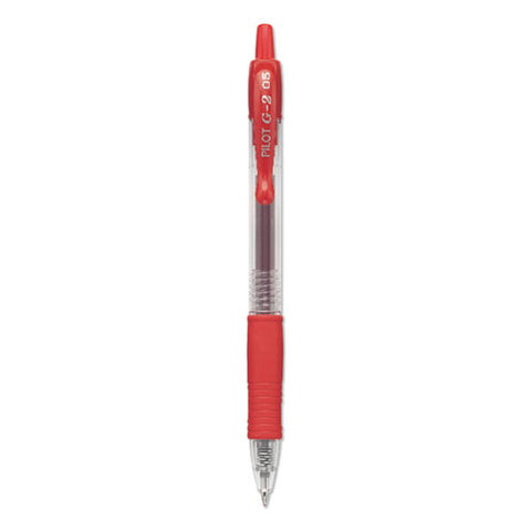 G2 Premium Retractable Gel Pen, 0.5 Mm, Red Ink, Smoke Barrel, Dozen