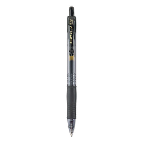 G2 Premium Retractable Gel Pen, Bold 1 Mm, Black Ink, Smoke Barrel, Dozen