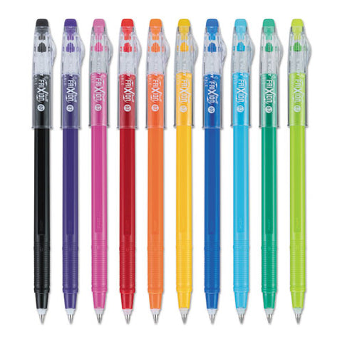 Frixion Colorsticks Erasable Stick Gel Pen, 0.7mm, Assorted Ink-barrel, 10-pack