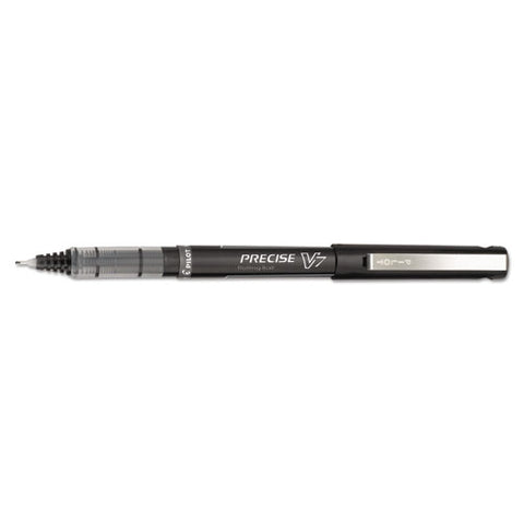 Precise V7 Stick Roller Ball Pen, Fine 0.7mm, Black Ink-barrel, Dozen