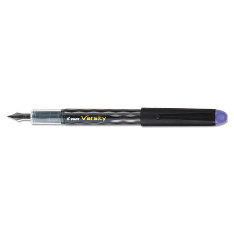 Varsity Fountain Pen, Medium 1mm, Purple Ink, Gray Pattern Wrap Barrel
