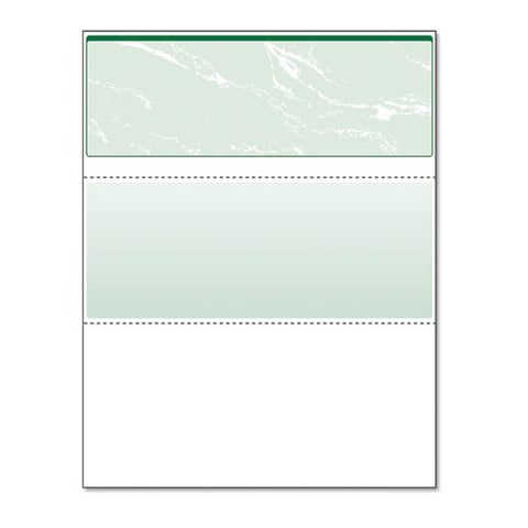 Standard Security Check, 11 Features, 8.5 X 11, Green Marble Top, 500-ream