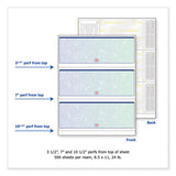 Premier Prismatic Check, 13 Features, 8.5 X 11, Blue-green Prismatic, 500-ream