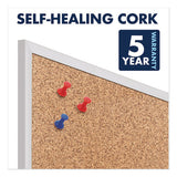 Classic Series Cork Bulletin Board, 24 X 18, Silver Aluminum Frame