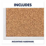 Classic Series Cork Bulletin Board, 24 X 18, Silver Aluminum Frame