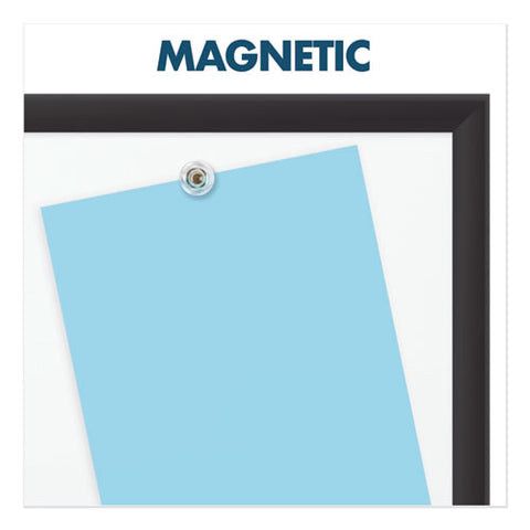 Classic Porcelain Magnetic Whiteboard, 36 X 24, Black Aluminum Frame