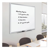 Classic Series Porcelain Magnetic Board, 36 X 24, White, Silver Aluminum Frame