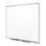 Classic Series Porcelain Magnetic Board, 60 X 36, White, Silver Aluminum Frame